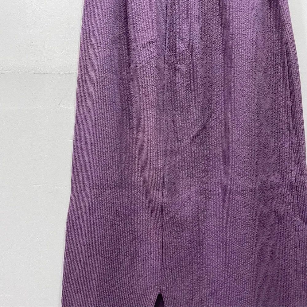 Basic Threads Ribbed Long Skirt Purple Pre-Shrunk Cotton Made In USA Medium - Picture 6 of 10